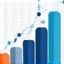 Abstract icon of charts and graphs representing data analytics.